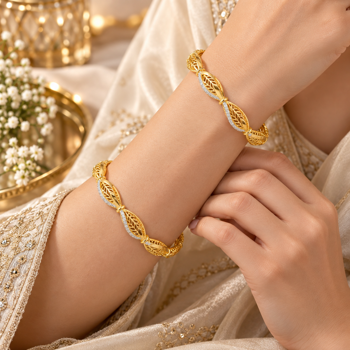 Classic Crystal Bead Bangle
